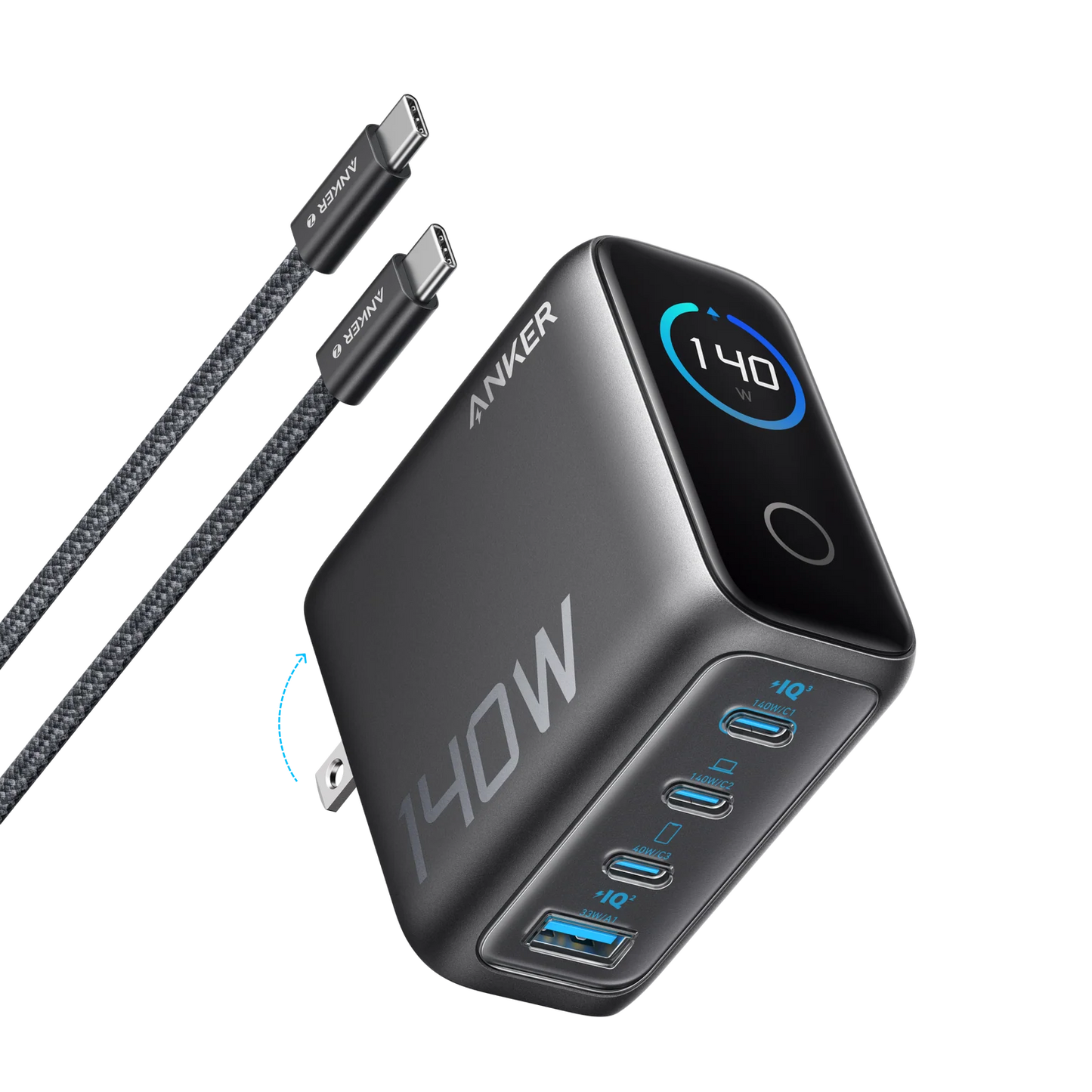Chargeur Anker Zolo (140 W, 4 ports, PD 3.1