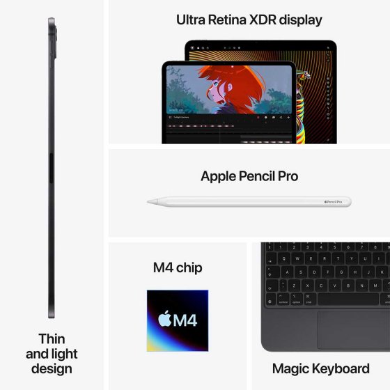 Apple iPad Pro 13-inch  Space Black M4 chip
