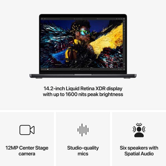 Apple MacBook Pro 14-inch - M4-chip 2024 10-Core CPU 10-Core GPU 24GB Unified Memory 1TB SSD Storage¹