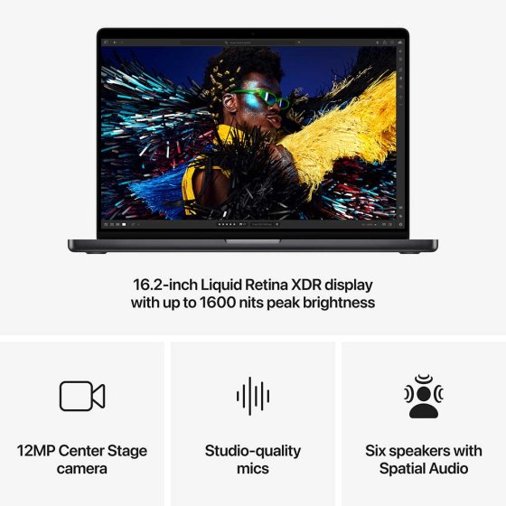 Apple MacBook Pro 16-inch - Apple M4 Max Chip 16-Core CPU 40-Core GPU 48GB Unified Memory 1TB SSD Storage¹